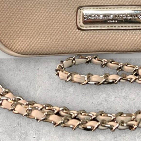 Adrienne Vittadini Dusty Rose Pink Pebbled type design Crossbody Bag Purse - Picture 13 of 15